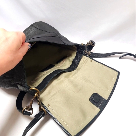 American Leather Company Black Leather Shoulder Bag - Picture 4 of 13